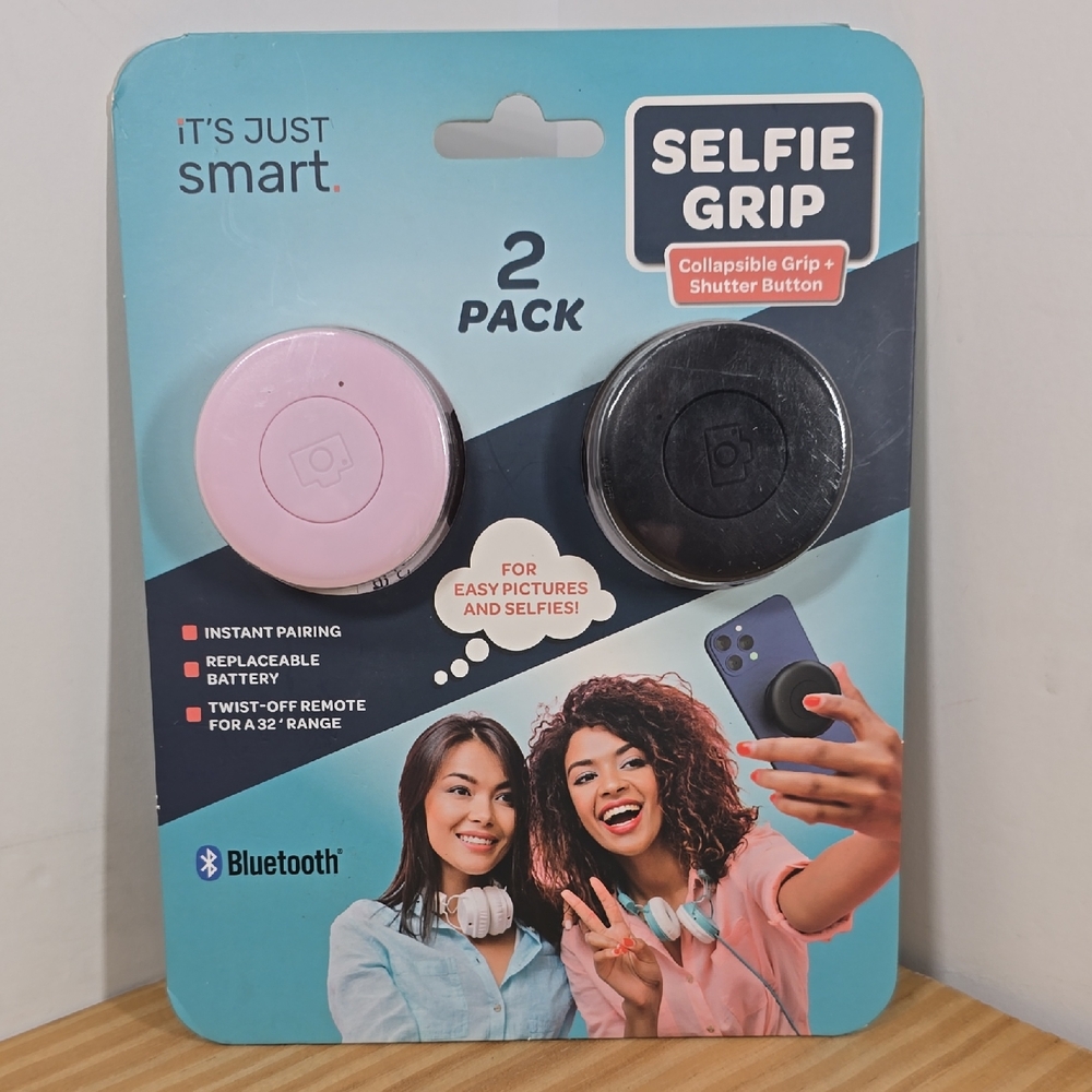 Selfie Grip 2-Pack - Pink and Black